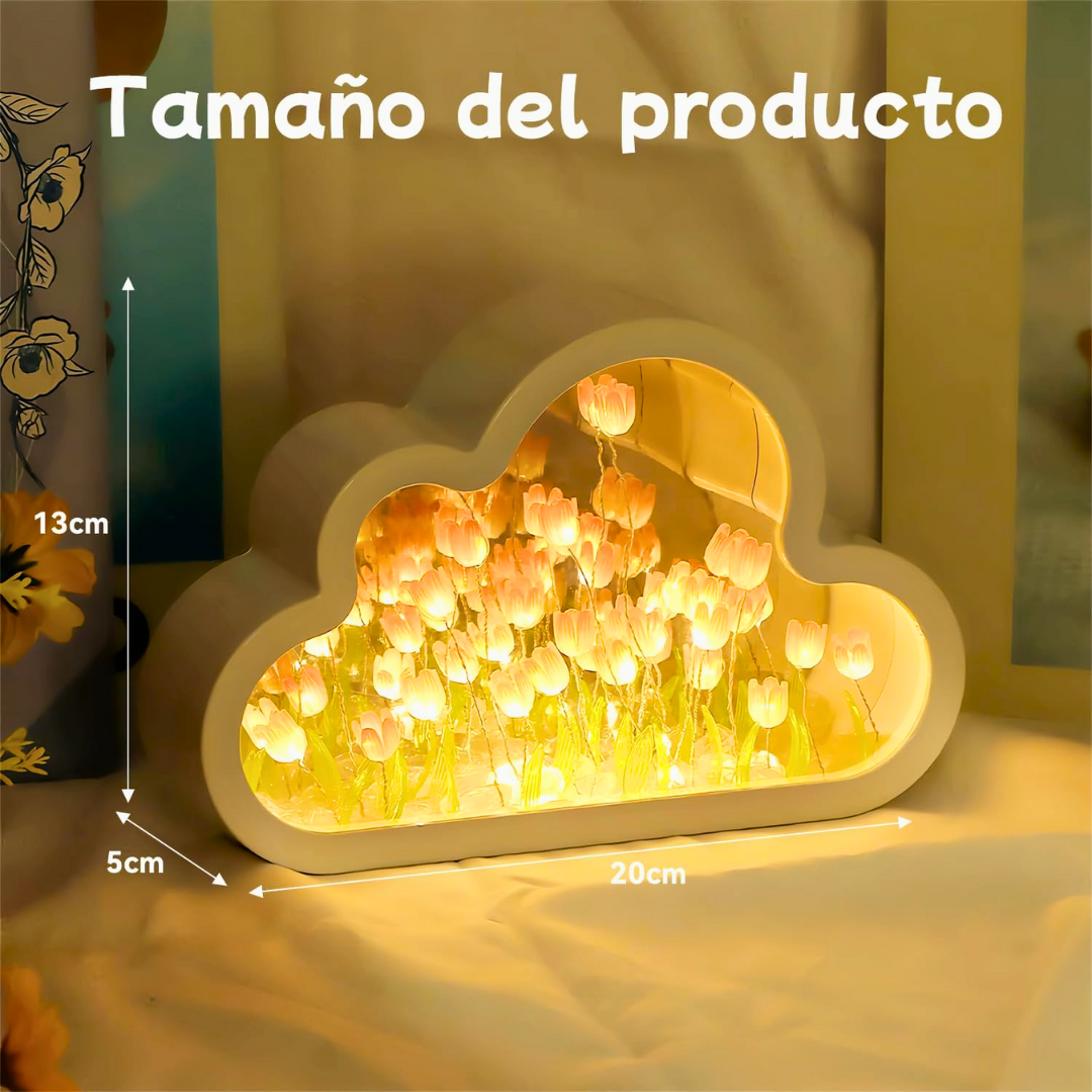 Lampara Infinita de Tulipanes ☁️